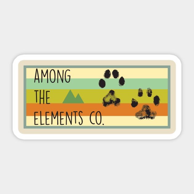 Among the Elements Co. Paw Prints Sticker by Among the Elements Co.